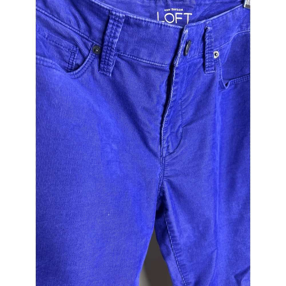 Ann Taylor LOFT 28/6 Modern Straight Corduroy Pants Womens 28/6 Purple - Picture 2 of 4